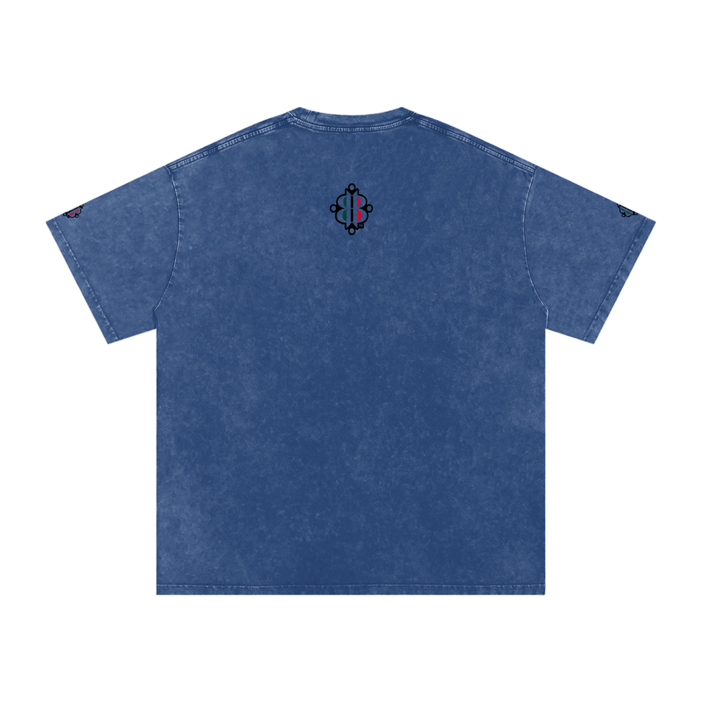 BOOJI ITALY 7 STARS 4 EVER $ LOGO SNOW WASHED T-SHIRT