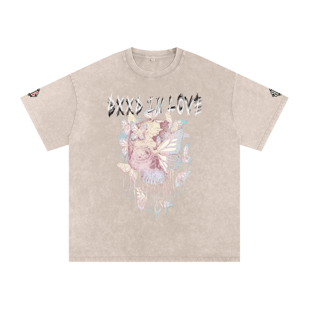 BOOJI ITALY "DXXD IN LOVE" LINE SNOW WASHED T-SHIRT