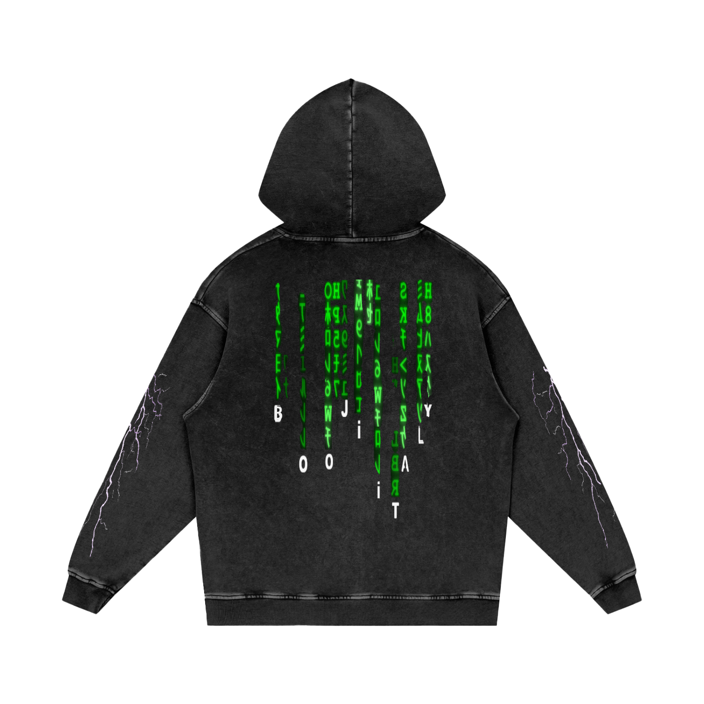 BOOJI ITALY SUPER POSITION COLLECTION MATRIX SNOW WASHED HOODIE