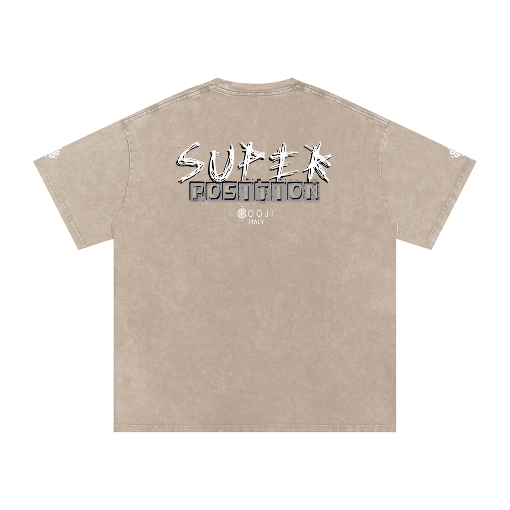 BOOJI ITALY SUPER POSITION COLLECTION RAZORS EDGE SNOW WASHED T-SHIRT