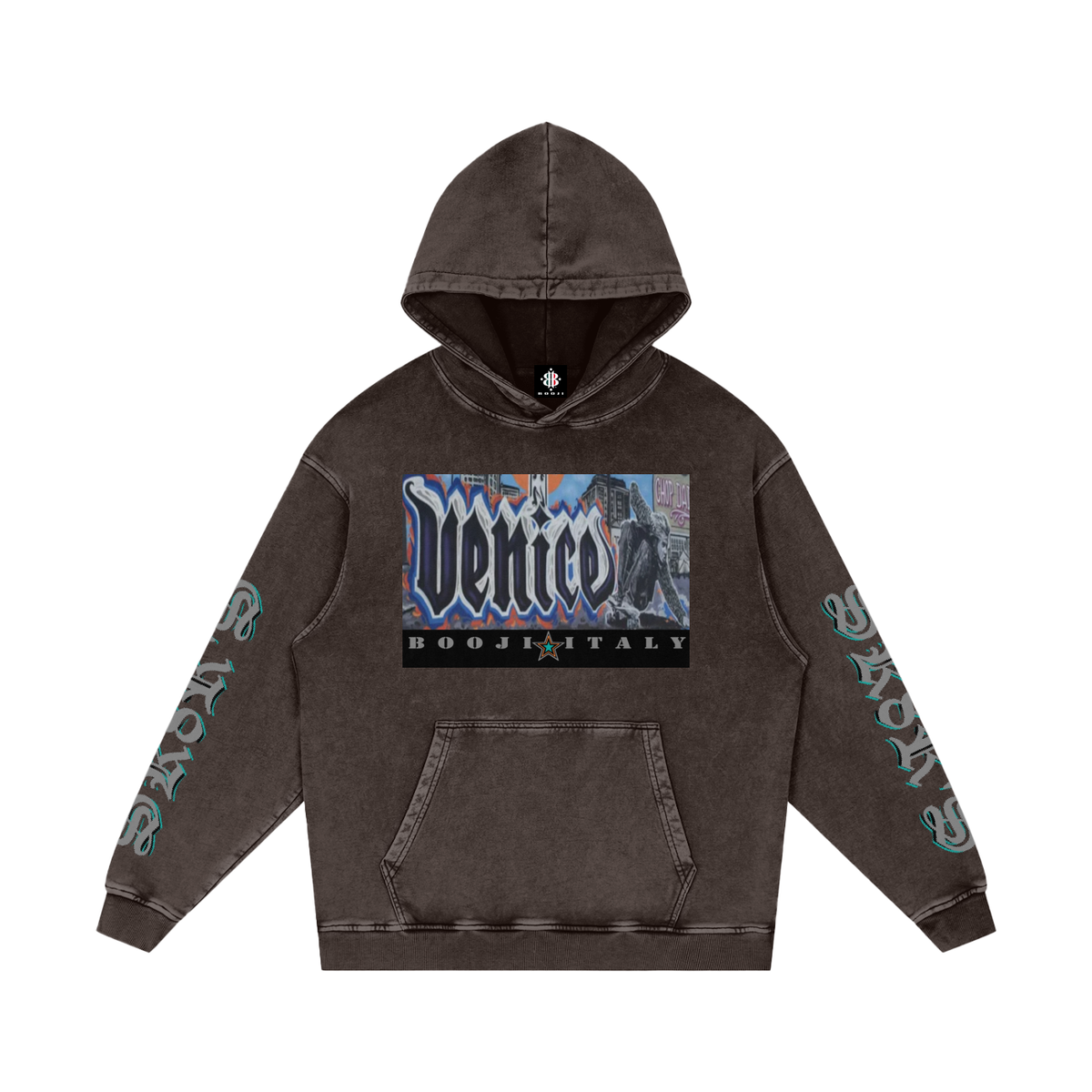 BOOJI ITALY SK8R'S COLLECTION SNOW WASHED HOODIE