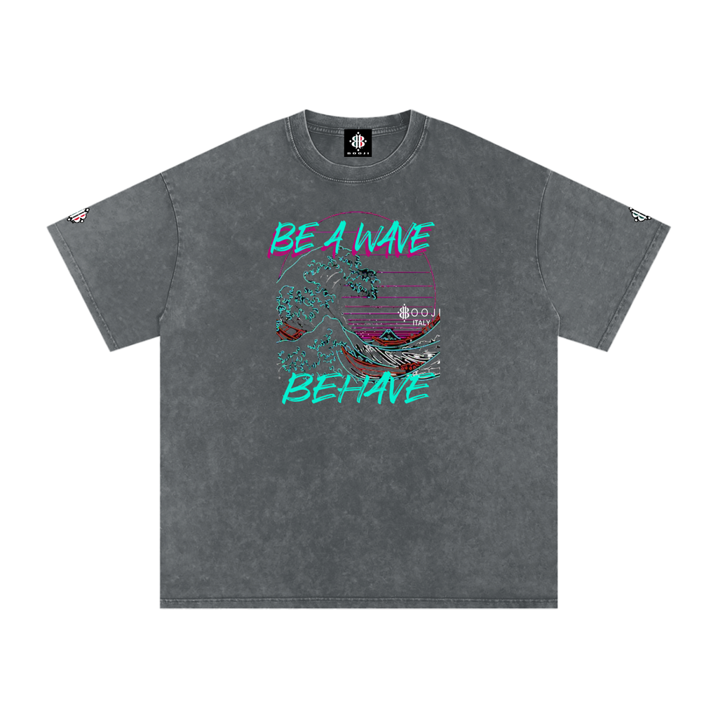 BOOJI ITALY BE A WAVE BEHAVE SNOW WASHED T-SHIRT