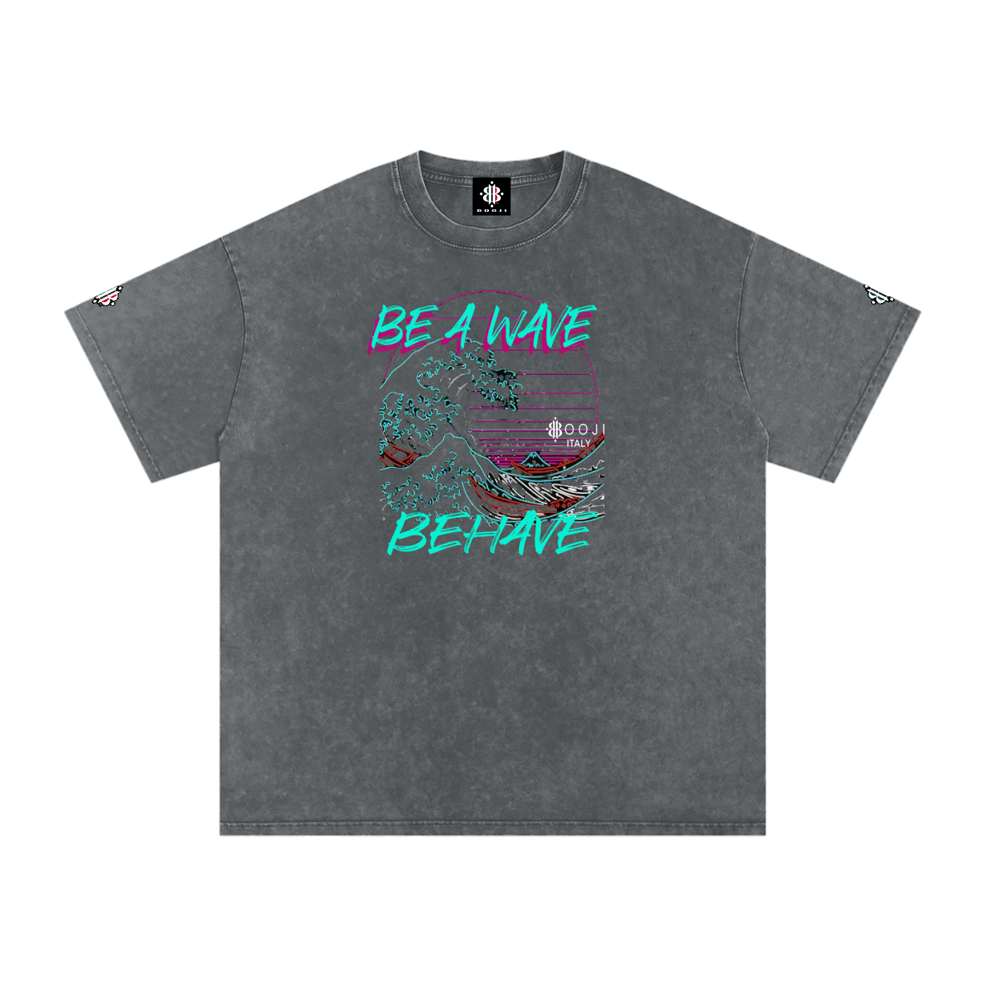 BOOJI ITALY BE A WAVE BEHAVE SNOW WASHED T-SHIRT