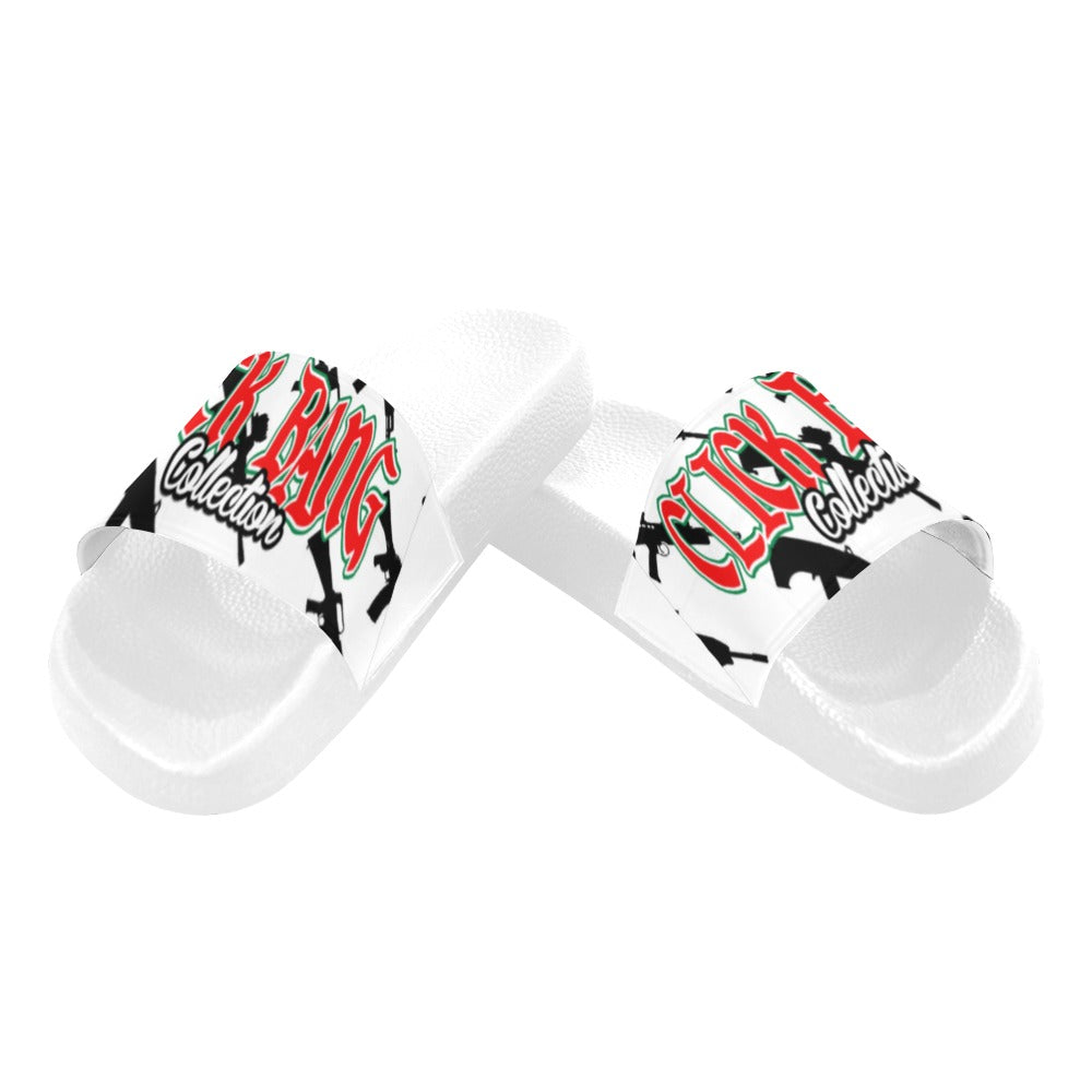 BOOJI ITALY CLICK BANG COLLECTION IN WHITE WOMEN'S WHITE SOLE SLIDES