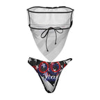 BOOJI ITALY SWIMWEAR COLLECTION US FLAG THEMED WOMEN'S TRIANGLE TOP BIKINI SWIMSUIT