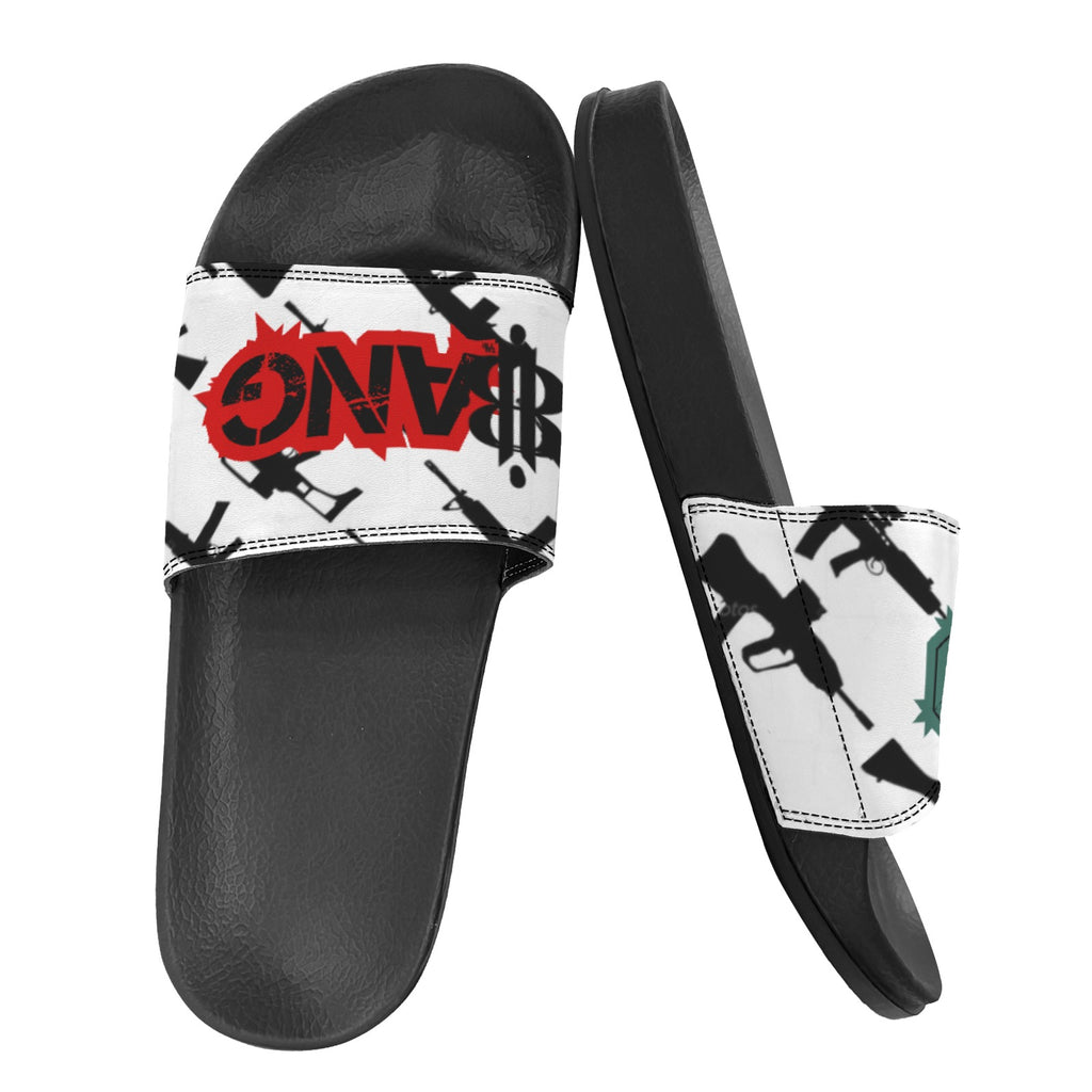 BOOJI ITALY CLICK BANG COLLECTION MEN'S BLACK SOLE SLIDES