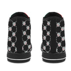 BOOJI ITALY 4 EVER $ LOGO PATTERN MEN'S BLACK CANVAS SHOES