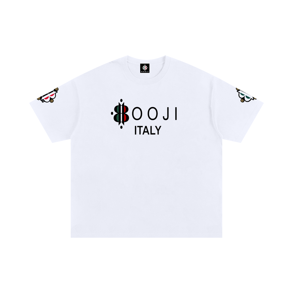 BOOJI ITALY CLICK BANG COLLECTION WHITE COTTON T-SHIRT