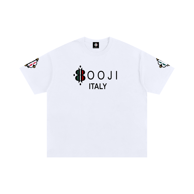 BOOJI ITALY CLICK BANG COLLECTION WHITE COTTON T-SHIRT