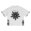 BOOJI ITALY MAGADIGS COLLECTION MEN'S PLAID PANEL T-SHIRT