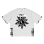 BOOJI ITALY MAGADIGS COLLECTION MEN'S PLAID PANEL T-SHIRT