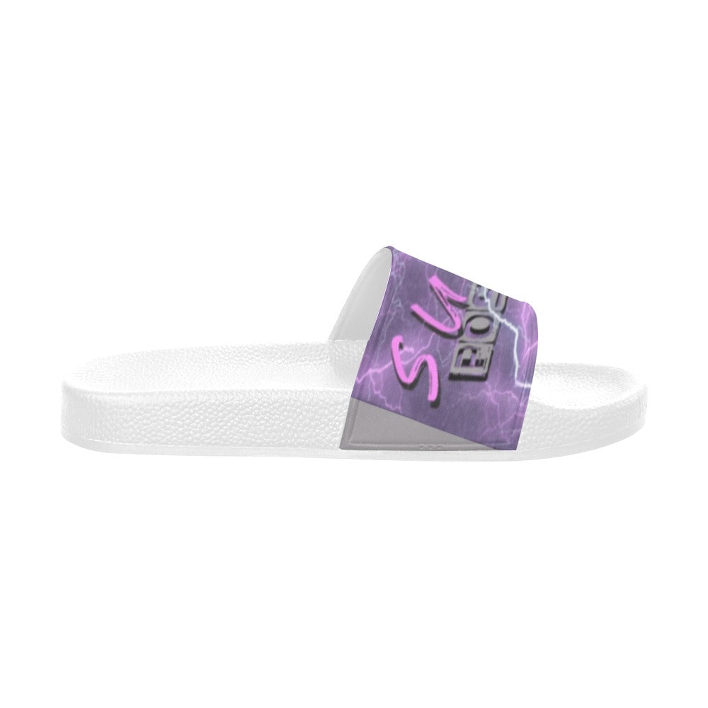 BOOJI ITALY SUPER POSITION COLLECTION LIGHTNING WOMEN'S WHITE SOLE SLIDES