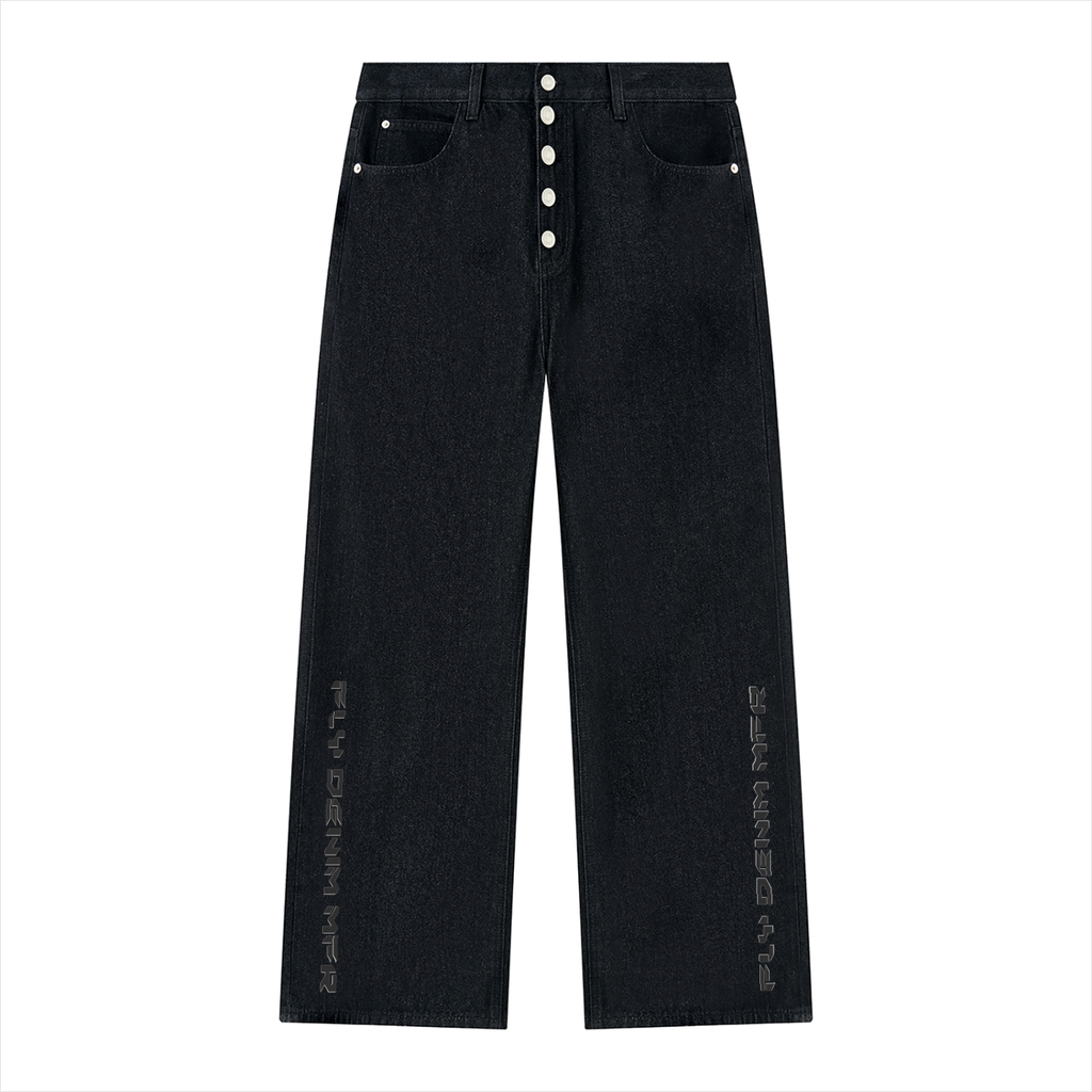 BOOJI ITALY FLY DENIM MFR. COLLECTION MEN'S VINTAGE WASH BLACK JEANS