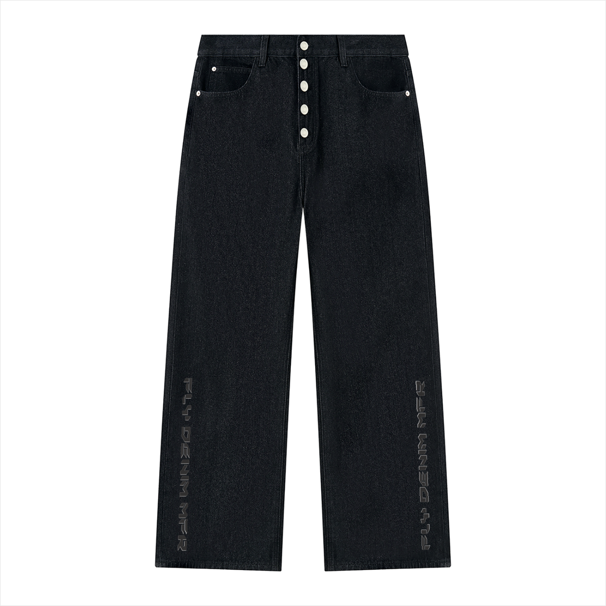 BOOJI ITALY FLY DENIM MFR. COLLECTION MEN'S VINTAGE WASH BLACK JEANS