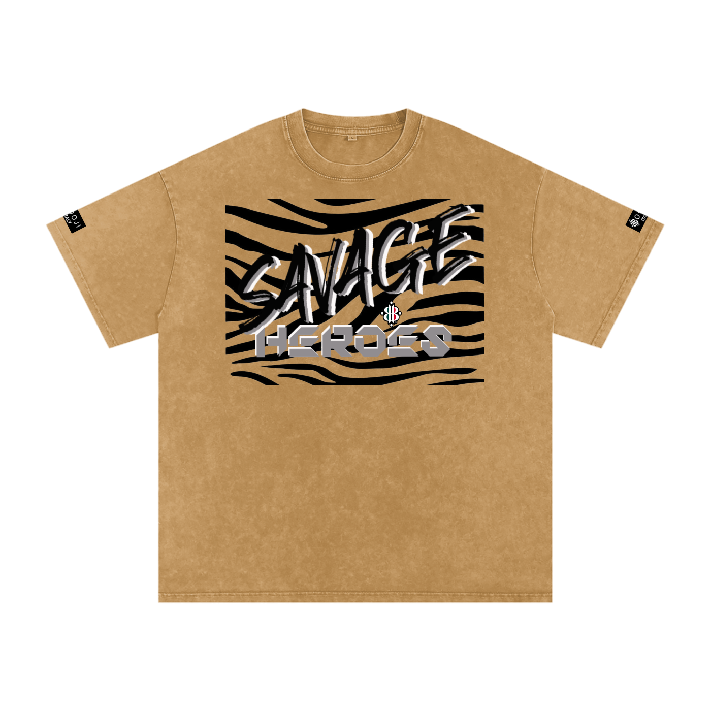 BOOJI ITALY "SAVAGE HEROES" SNOW WASHED T-SHIRT
