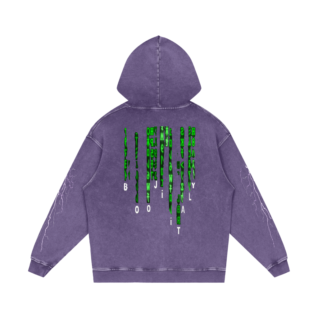 BOOJI ITALY SUPER POSITION COLLECTION MATRIX SNOW WASHED HOODIE