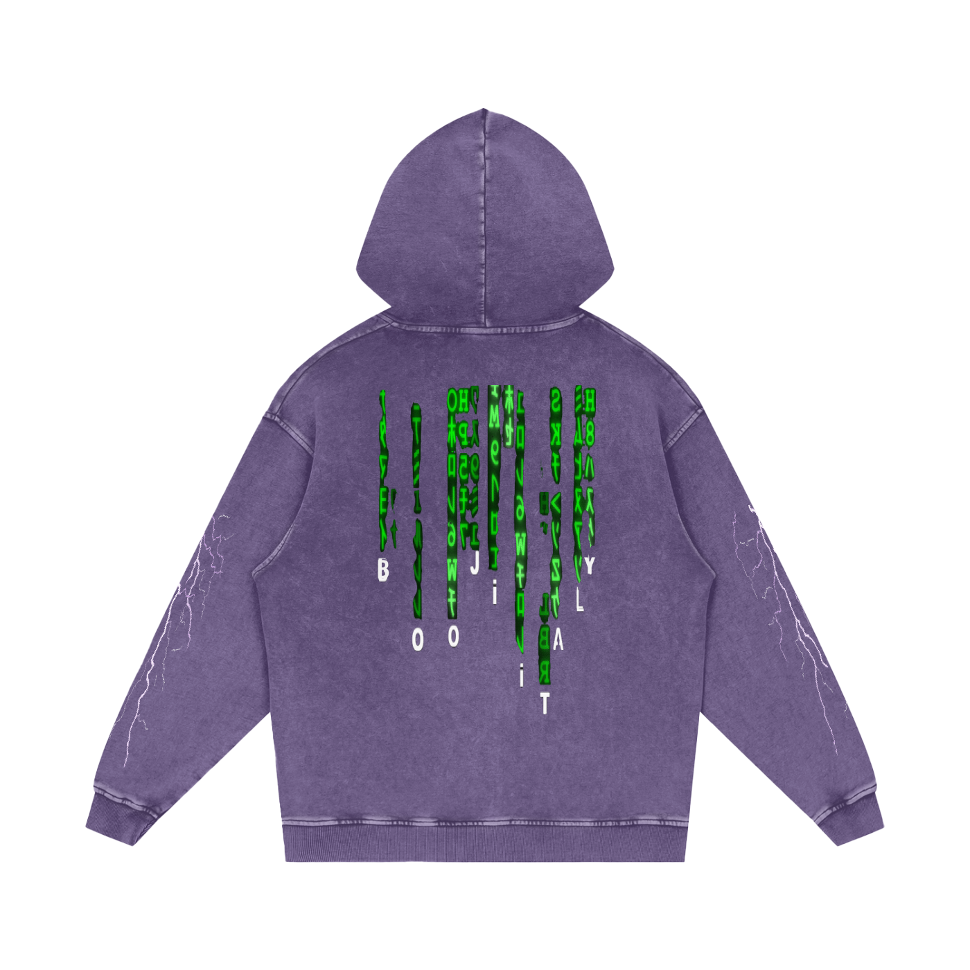 BOOJI ITALY SUPER POSITION COLLECTION MATRIX SNOW WASHED HOODIE
