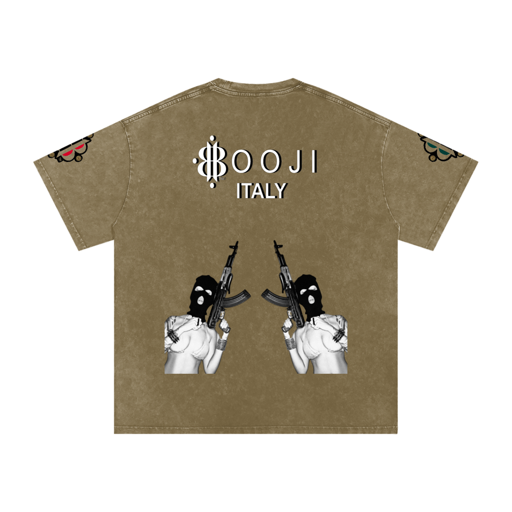 BOOJI ITALY BITE THA BULLET SNOW WASHED T-SHIRT