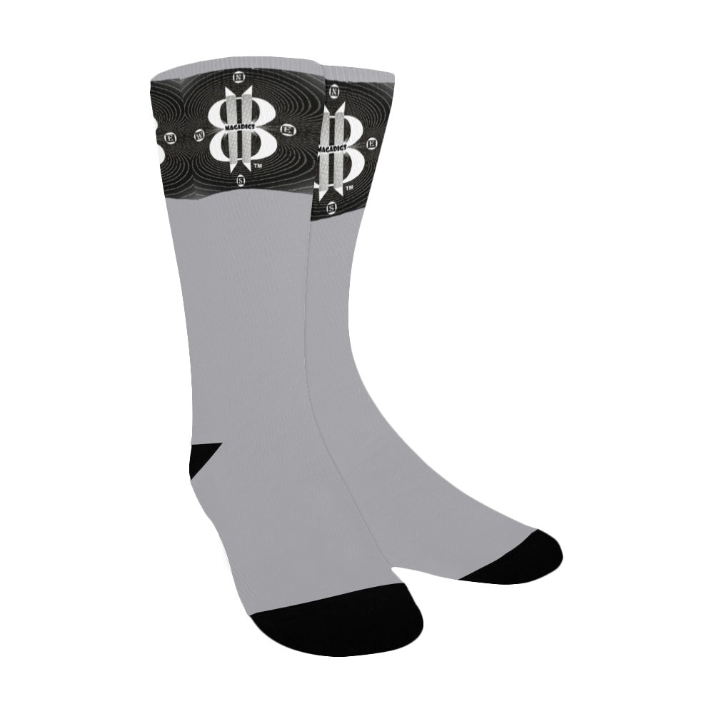 BOOJI ITALY MAGADIGS COLLECTION WOMEN'S GREY CREW SOCKS