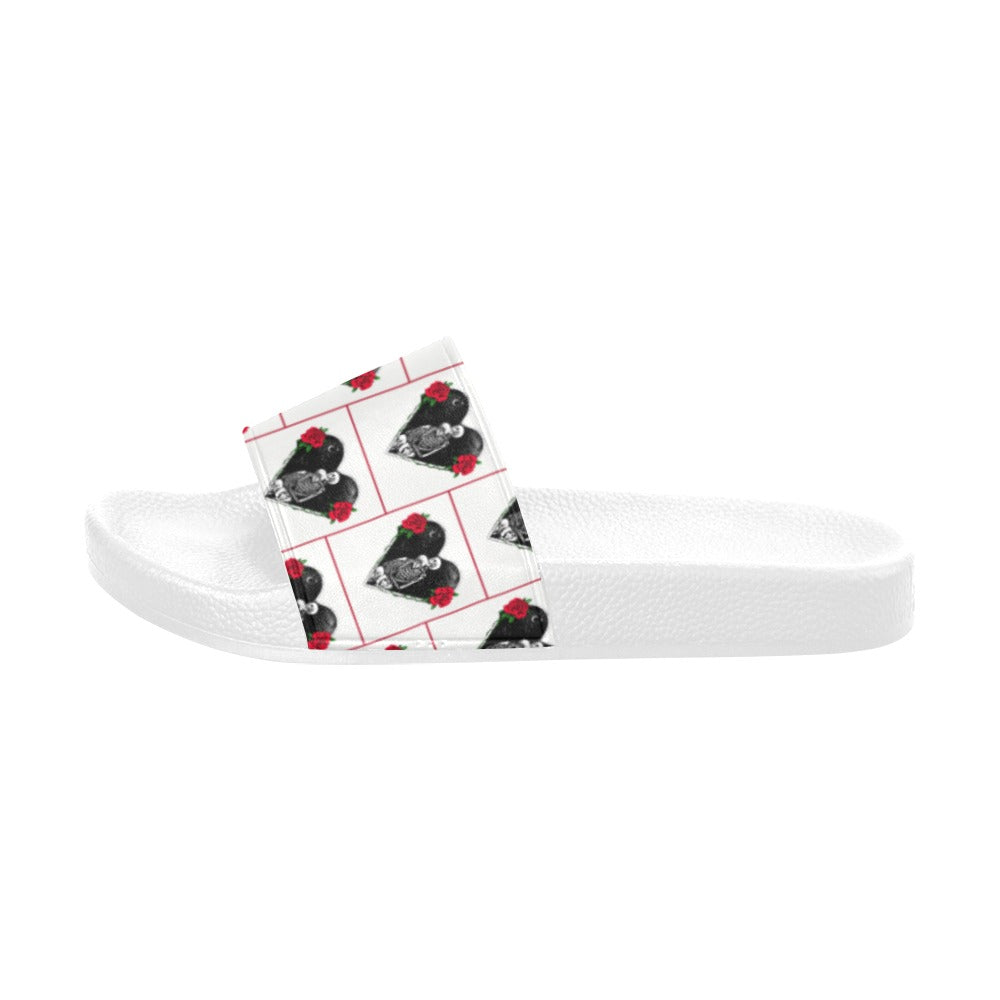 BOOJI ITALY DXXD IN LOVE COLLECTION MEN'S WHITE SOLE SLIDES
