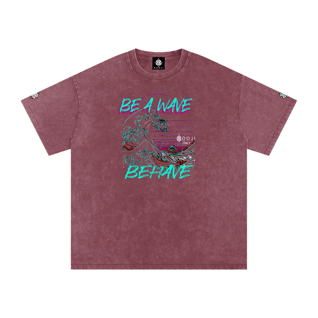 BOOJI ITALY BE A WAVE BEHAVE SNOW WASHED T-SHIRT