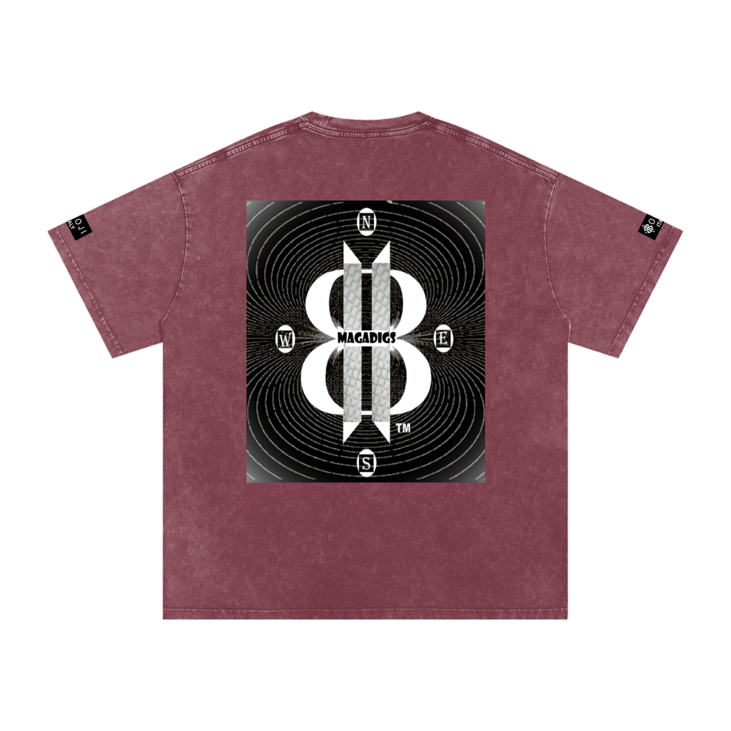 BOOJI ITALY MAGADIGS COLLECTION LOGO SNOW WASHED T-SHIRT