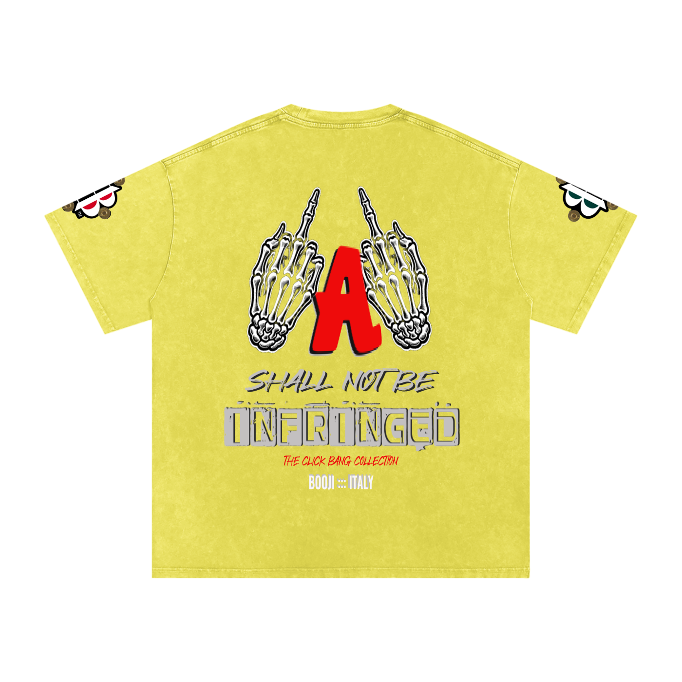 BOOJI ITALY "CLICK BANG COLLECTION" SNOW WASHED T-SHIRT