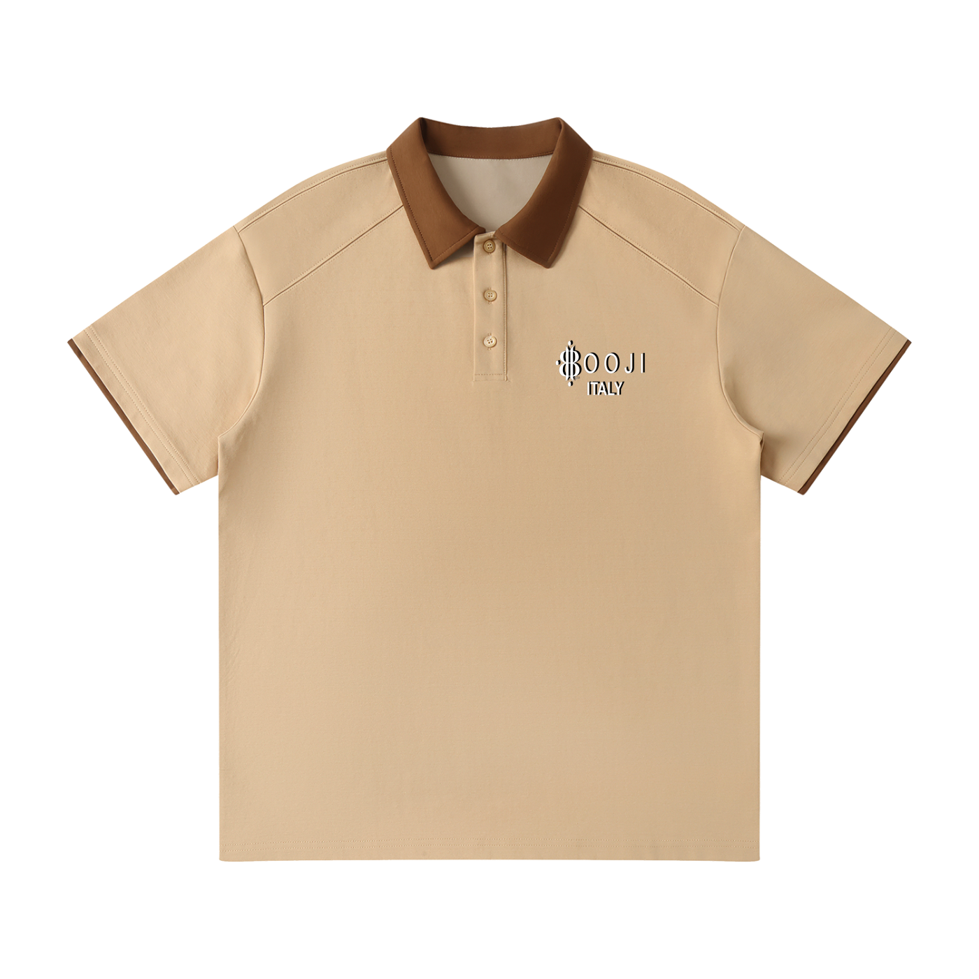 BOOJI ITALY "THORNSHARP" CONTRAST ACCENTED POLO SHIRT