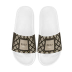 BOOJI ITALY GRAIL'S COLLECTION LOGO PATTERN WOMEN'S WHITE SOLE SLIDES