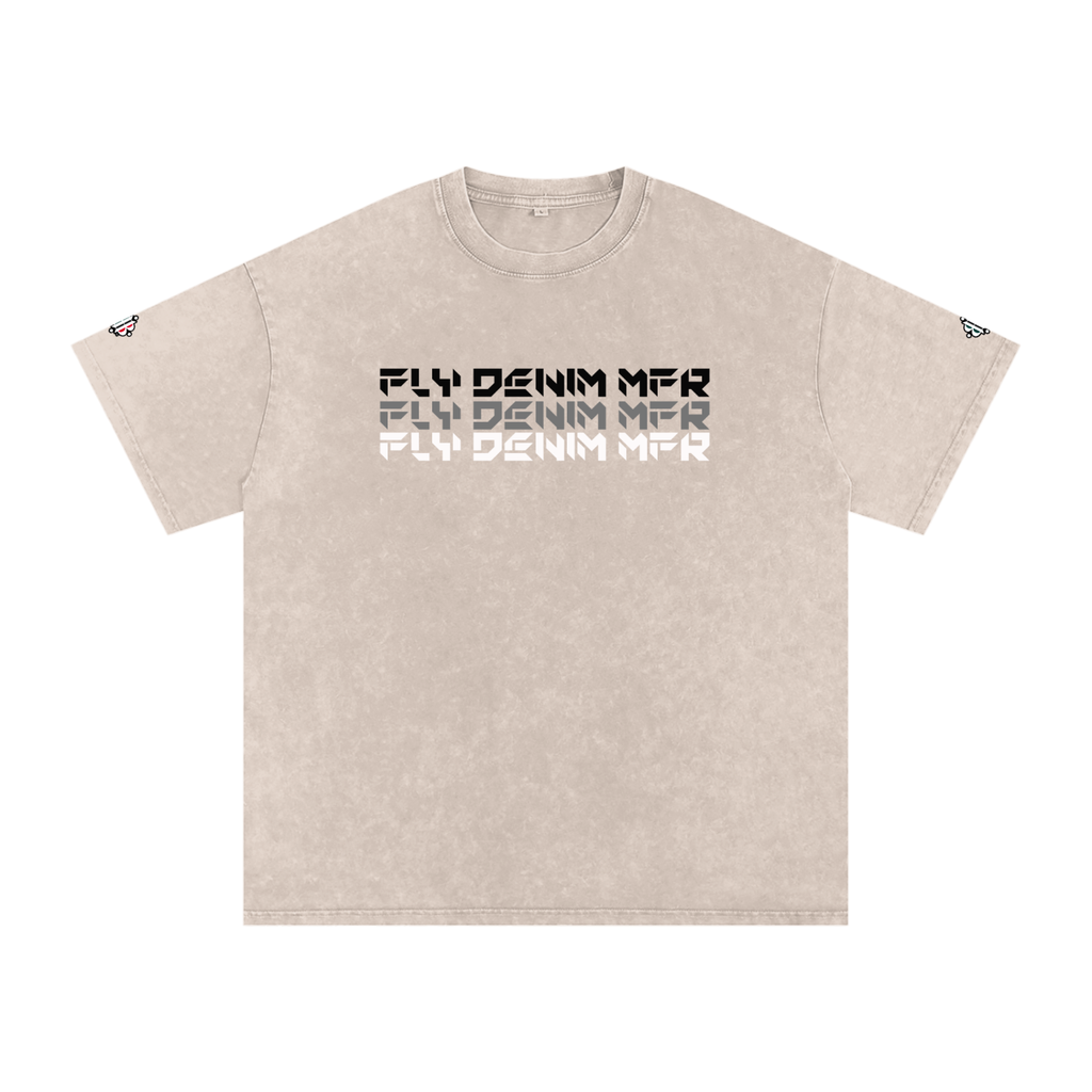 BOOJI ITALY "FLY DENIM MFR." SNOW WASHED T-SHIRT