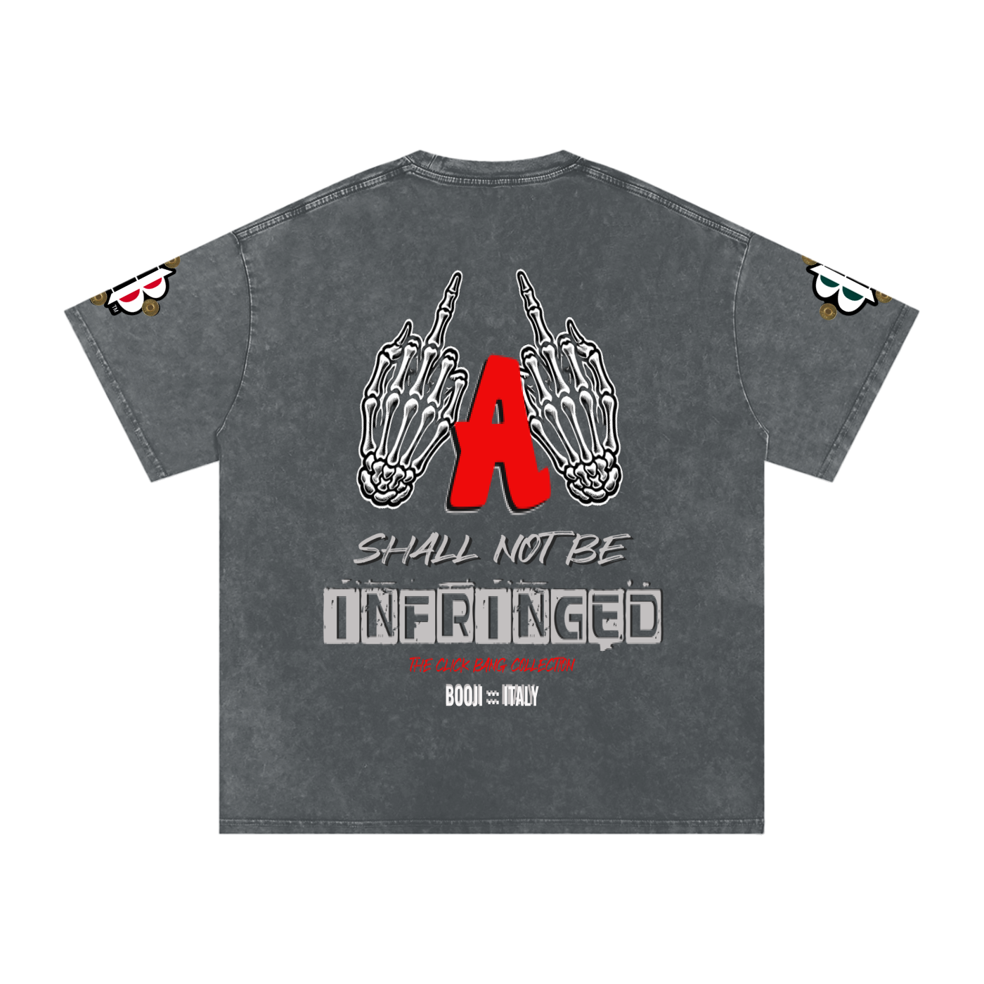 BOOJI ITALY "CLICK BANG COLLECTION" SNOW WASHED T-SHIRT