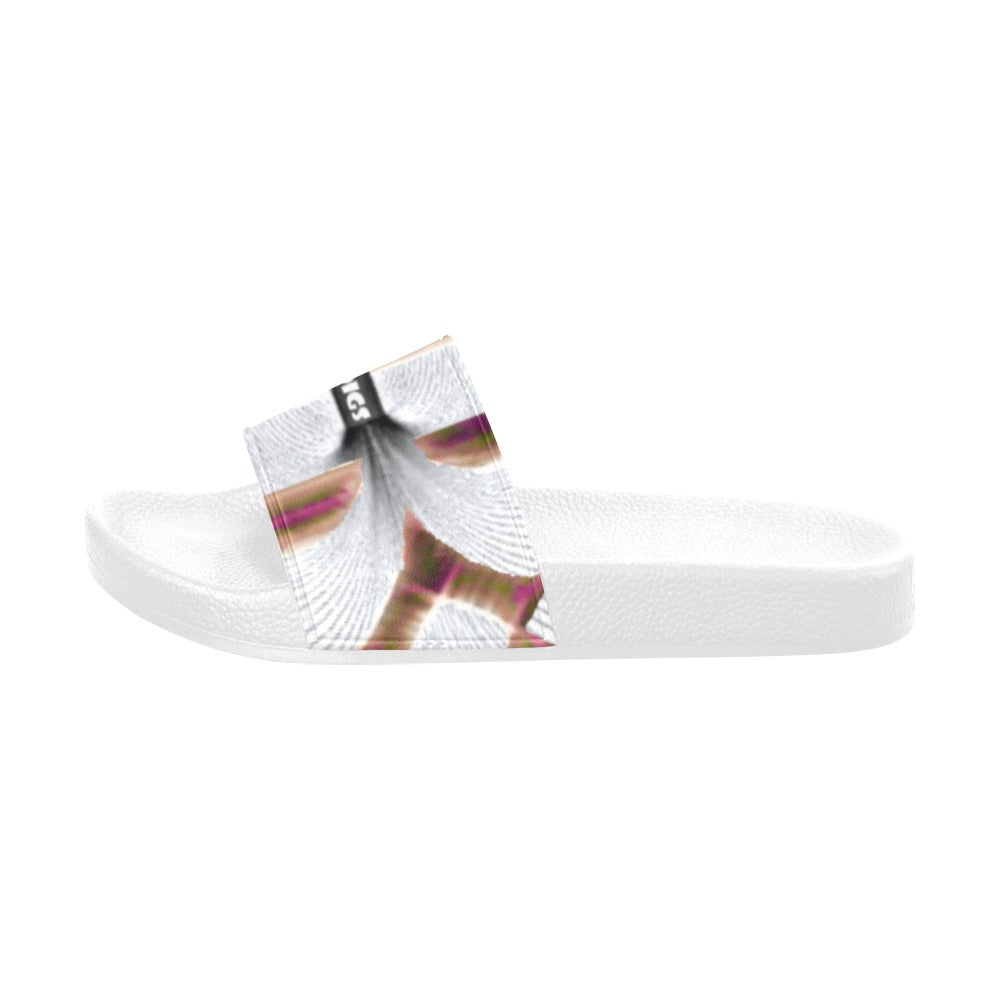 BOOJI ITALY MAGADIGS COLLECTION LOGO WOMEN'S WHITE SOLE SLIDES