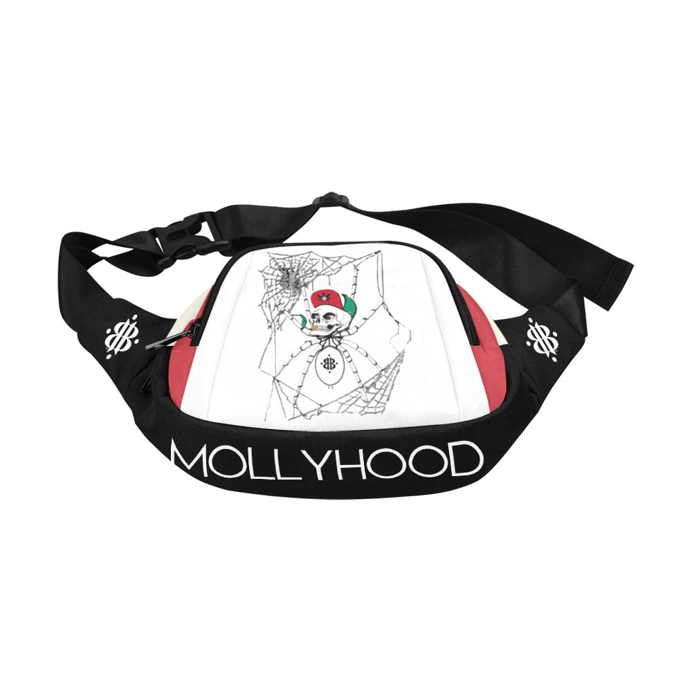 BOOJI ITALY MOLLYHOOD COLLECTION SPEEDY THA SPIDER BLACK WAIST BAG