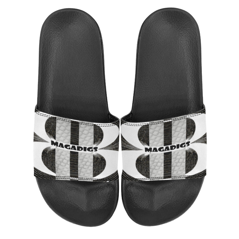 BOOJI ITALY MAGADIGS COLLECTION MEN'S BLACK SOLE SLIDES