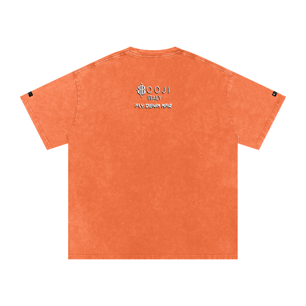 BOOJI ITALY "FLY DENIM MFR." SNOW WASHED T-SHIRT
