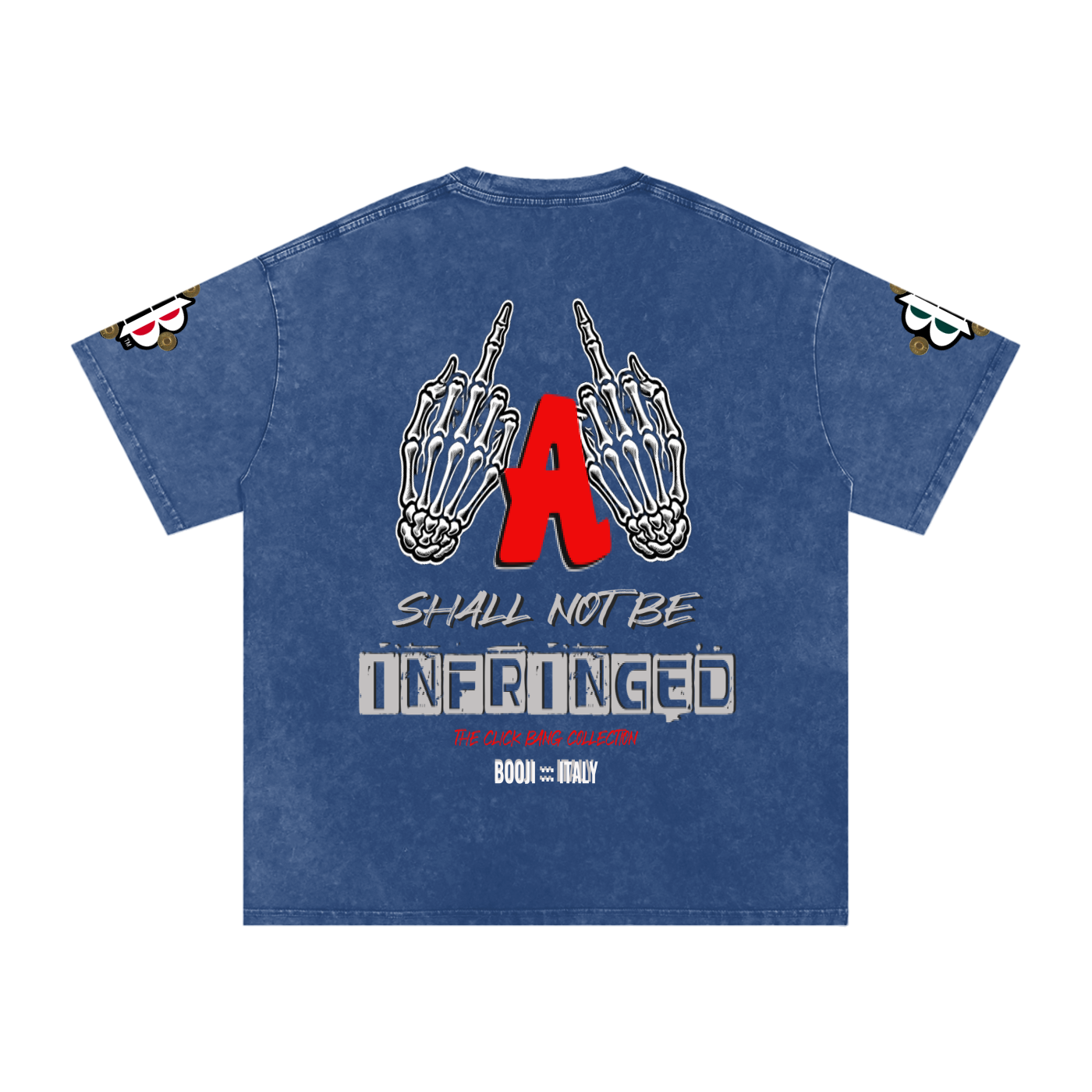 BOOJI ITALY "CLICK BANG COLLECTION" SNOW WASHED T-SHIRT