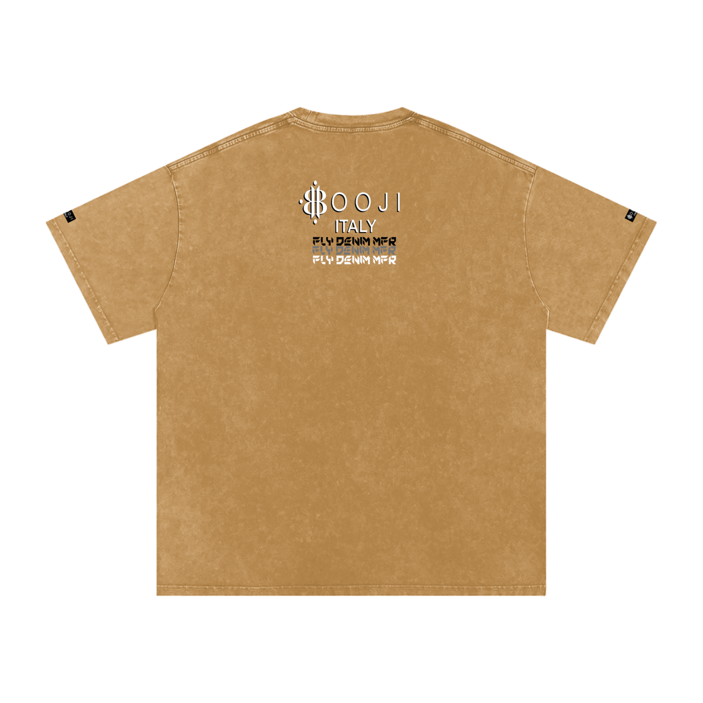 BOOJI ITALY "FLY DENIM MFR." SNOW WASHED T-SHIRT