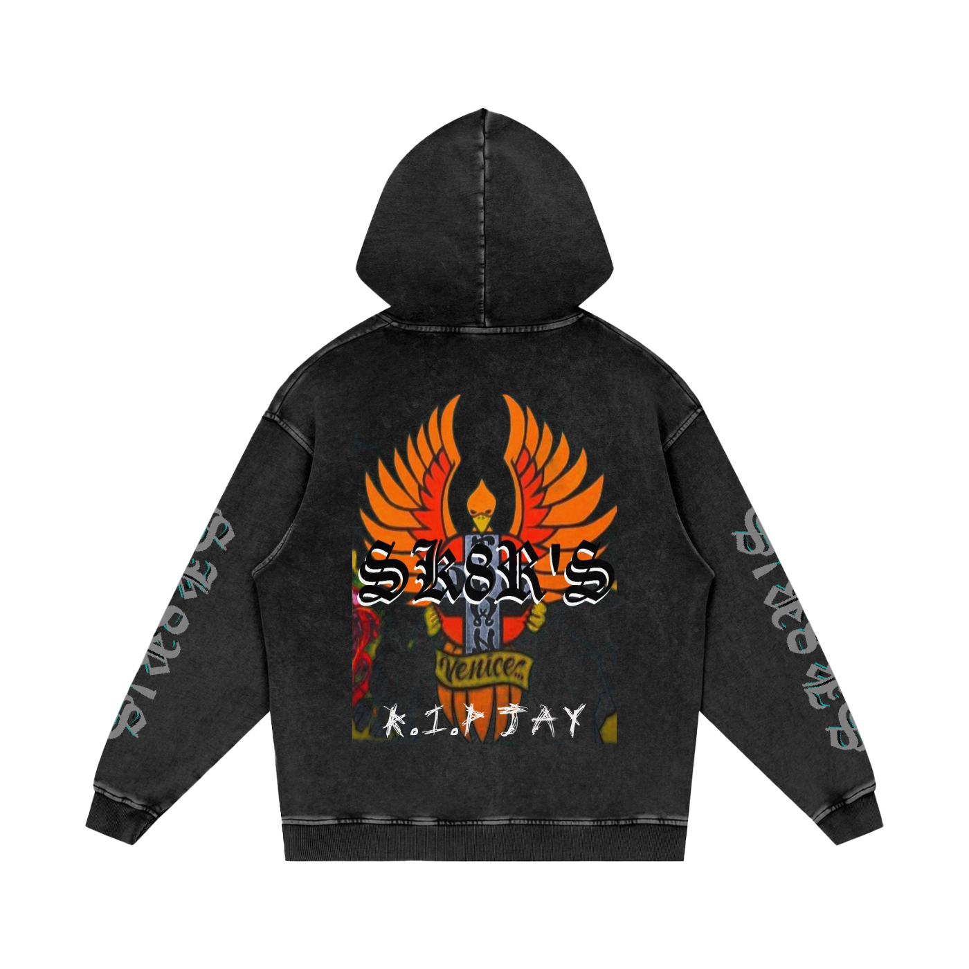 BOOJI ITALY SK8R'S COLLECTION SNOW WASHED COTTON HOODIE