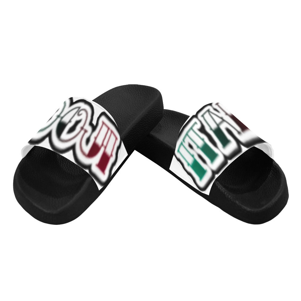 BOOJI TATTOO LOGO SLIDES Men's Slide Sandals(Model 057)