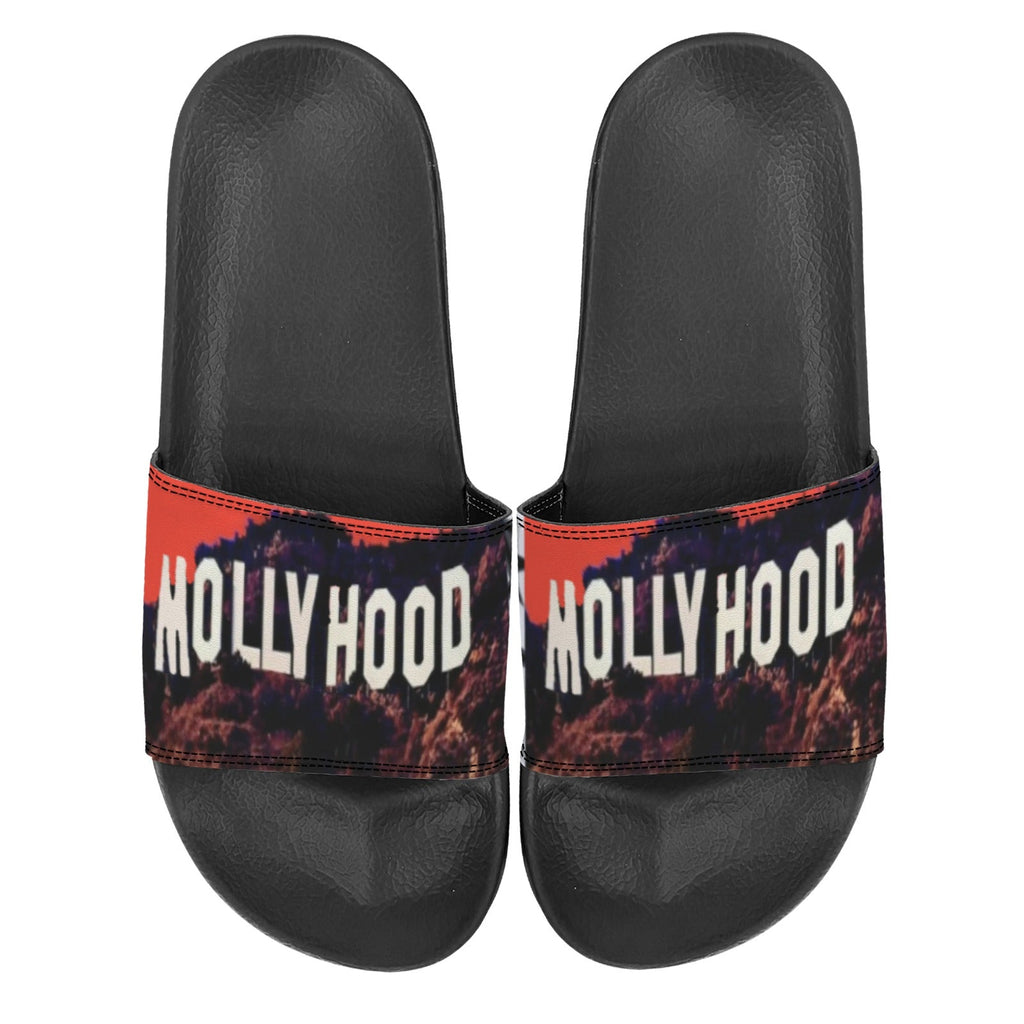 BOOJI ITALY MOLLYHOOD COLLECTION MEN'S BLACK SOLE SLIDES