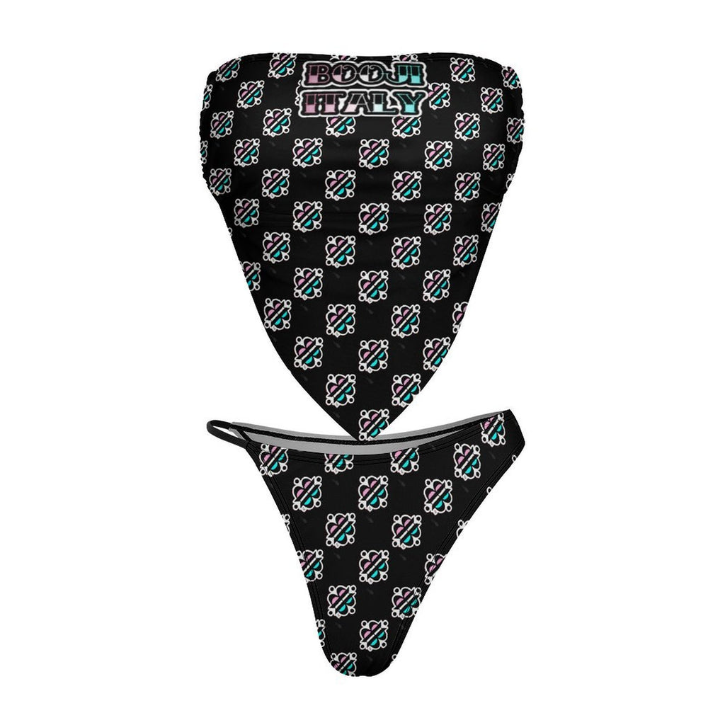 BOOJI ITALY LOGO INVERTED COLOR PATTERN BIKINI