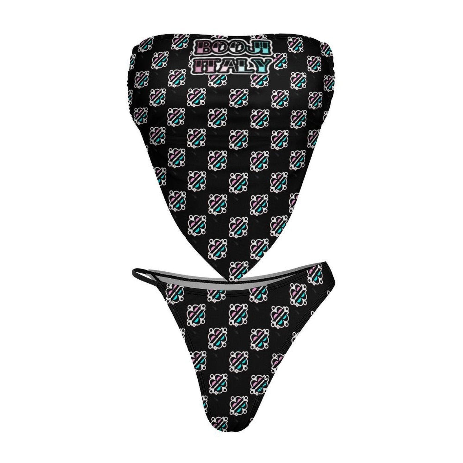 BOOJI ITALY LOGO INVERTED COLOR PATTERN BIKINI