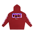 BOOJI ITALY OPEN SIGN COLLECTION COTTON  BLEND FLEECE HOODIE