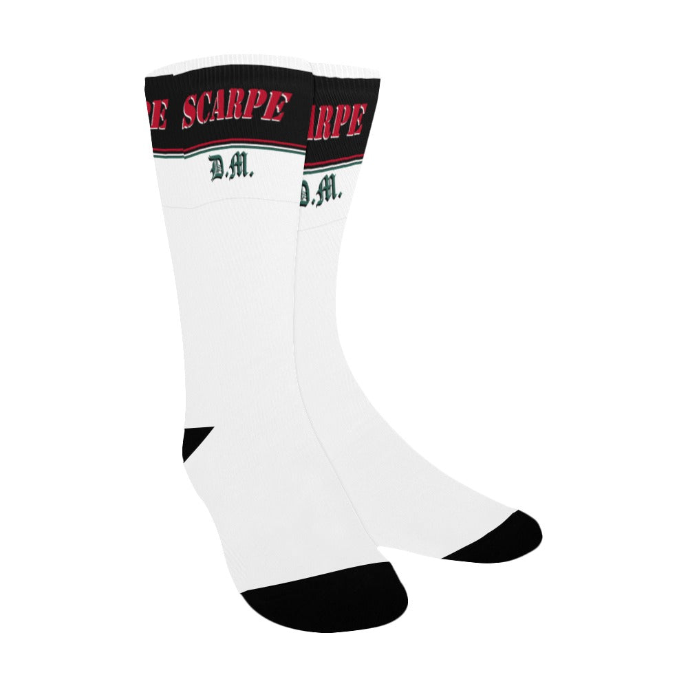 BOOJI ITALY SCARPE DM COLLECTION WOMEN'S WHITE CREW SOCKS Women's Custom Socks