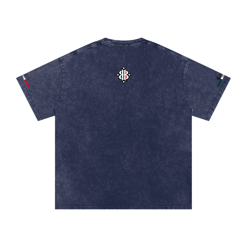 BOOJI ITALY ITALIAN FLAG 4 EVER $ LOGO SNOW WASHED T-SHIRT
