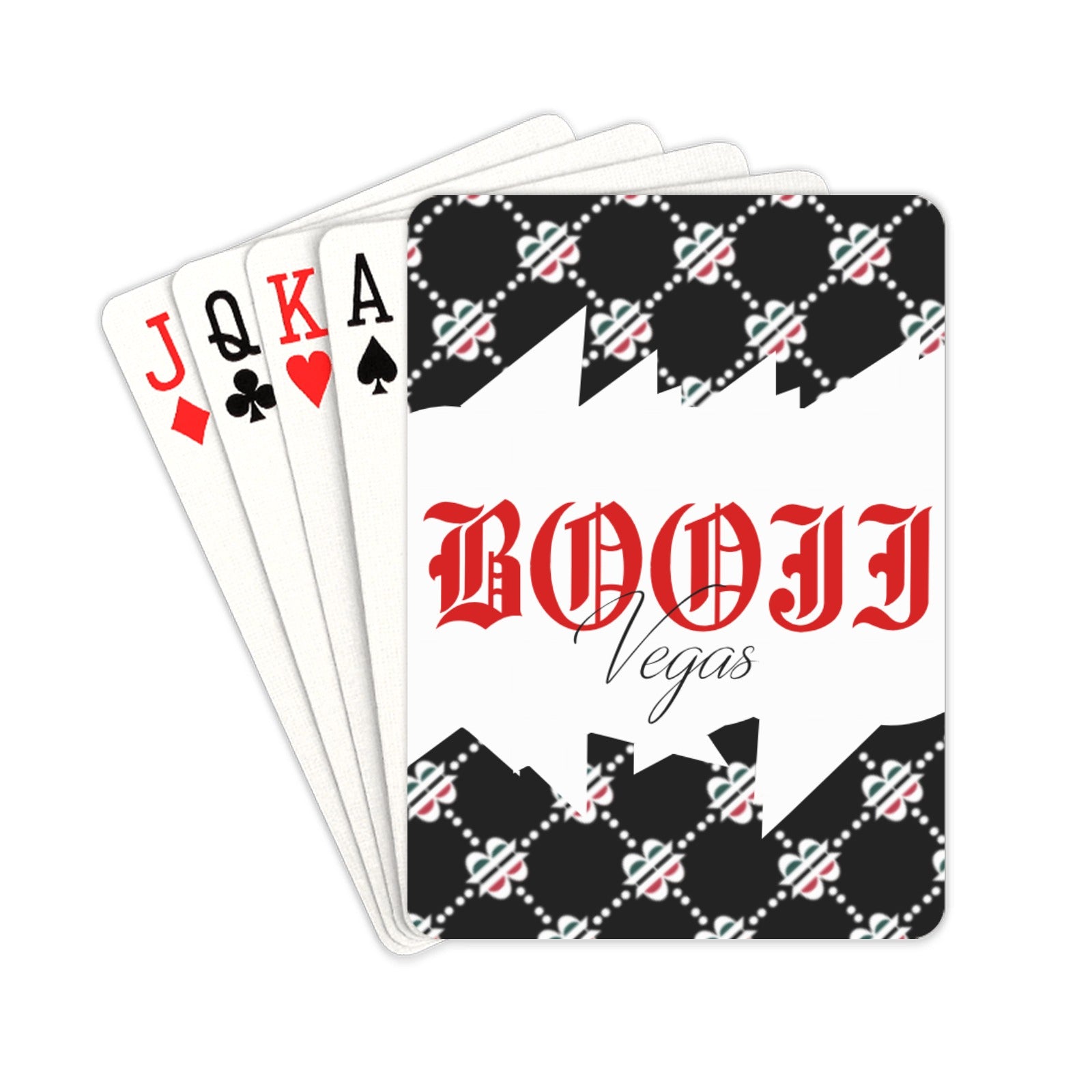 BOOJI ITALY LOGO PATTERN "VEGAS STYLE" PLAYING CARDS 2.5"x3.5"