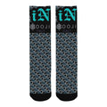 BOOJI ITALY LOCK IN MEN'S BLACK TUBE SOCKS TENACIOUS TEAL IN