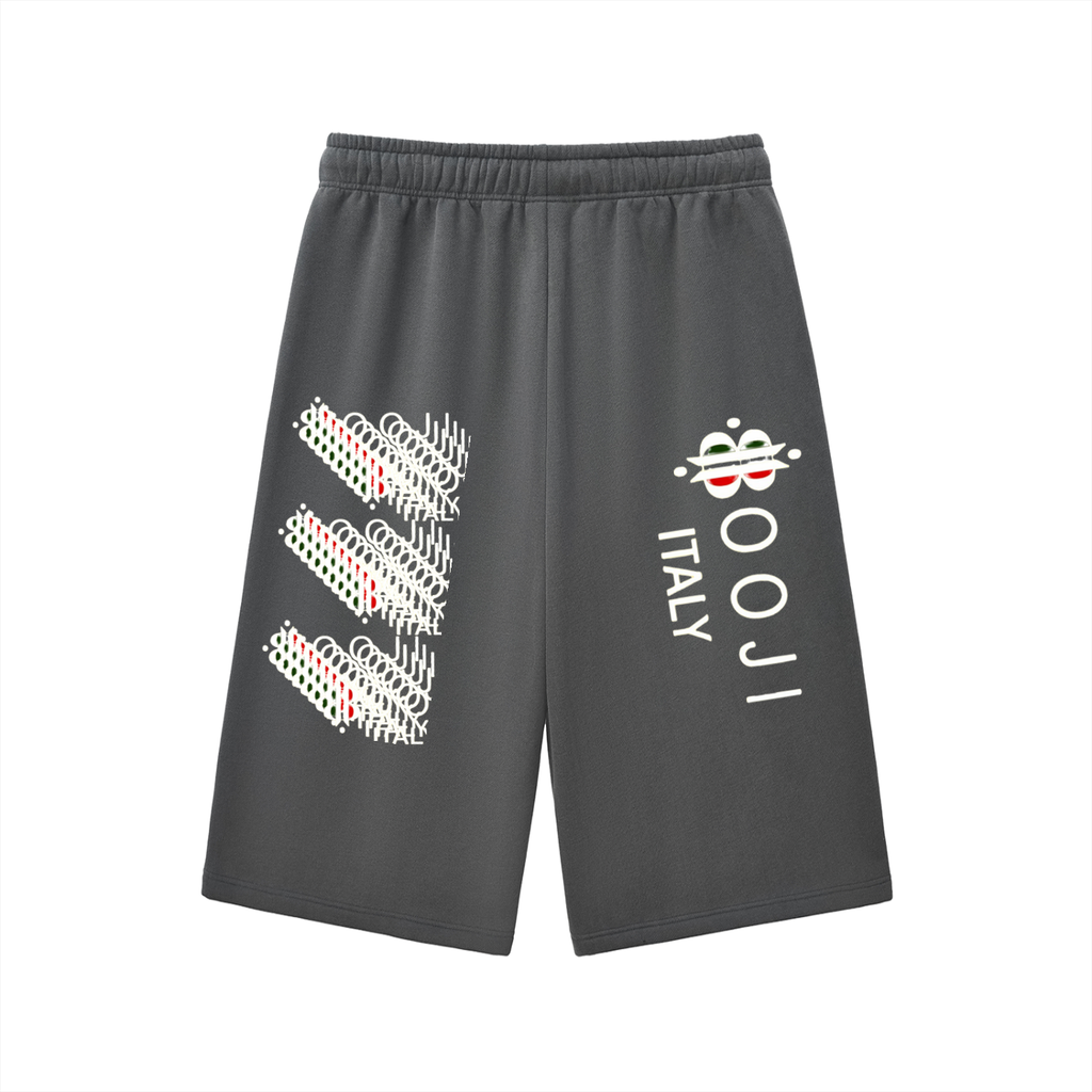 BOOJI ITALY STARS LOGO MULTIPLIED DRAWSTRING 3/4 SWEATSHORTS