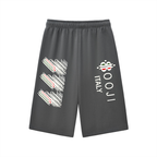 BOOJI ITALY 4 EVER $ LOGO MULTIPLIED STARS DRAWSTRING 3/4 LENGTH SWEATSHORTS
