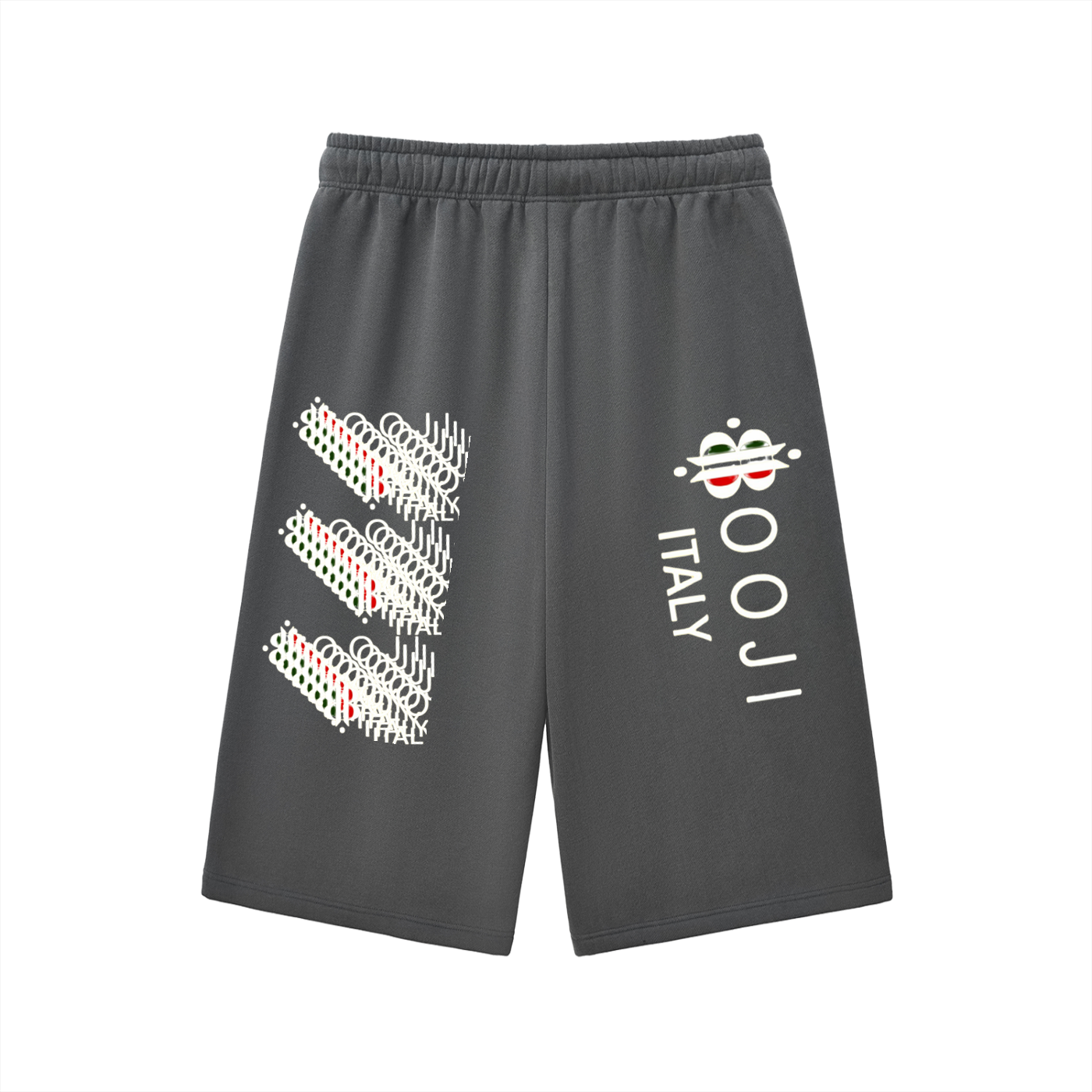 BOOJI ITALY STARS LOGO MULTIPLIED DRAWSTRING 3/4 SWEATSHORTS